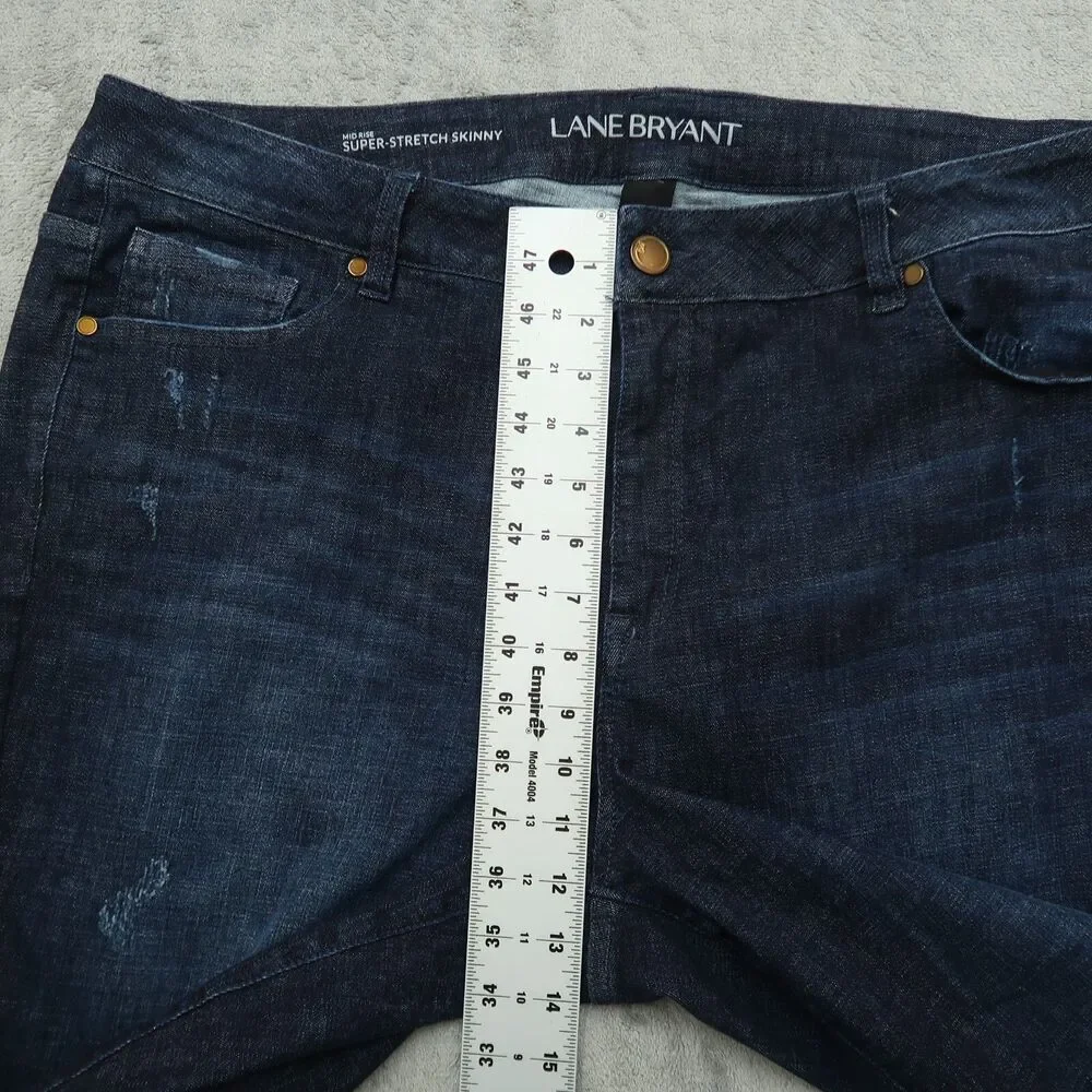 Lane Bryant Jeans Women's 22 Blue Mid-Rise Skinny Denim 29
